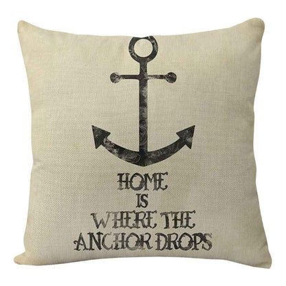 New Lighthouse Anchor Digital Printing Linen Pillowcase