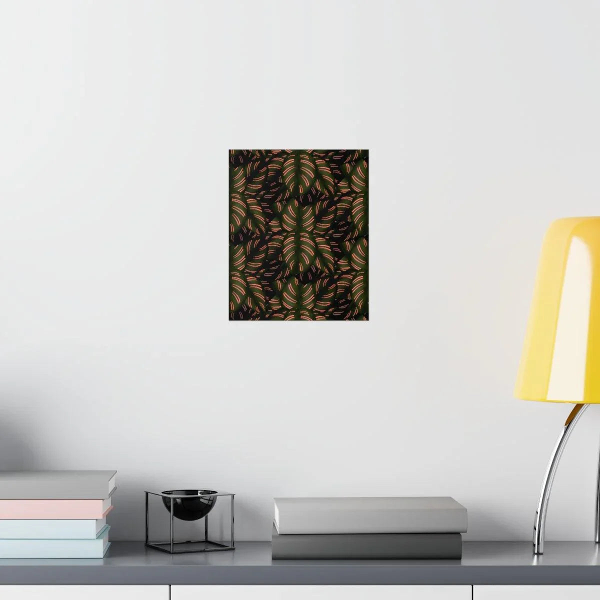 Calathea Pinstripe Botanical Print – Unframed Wall Art