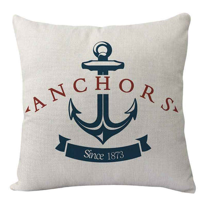 New Lighthouse Anchor Digital Printing Linen Pillowcase