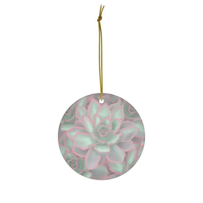 Graptopetalum Murasaki Succulent Ceramic Ornament – Purple Pastel Rosette