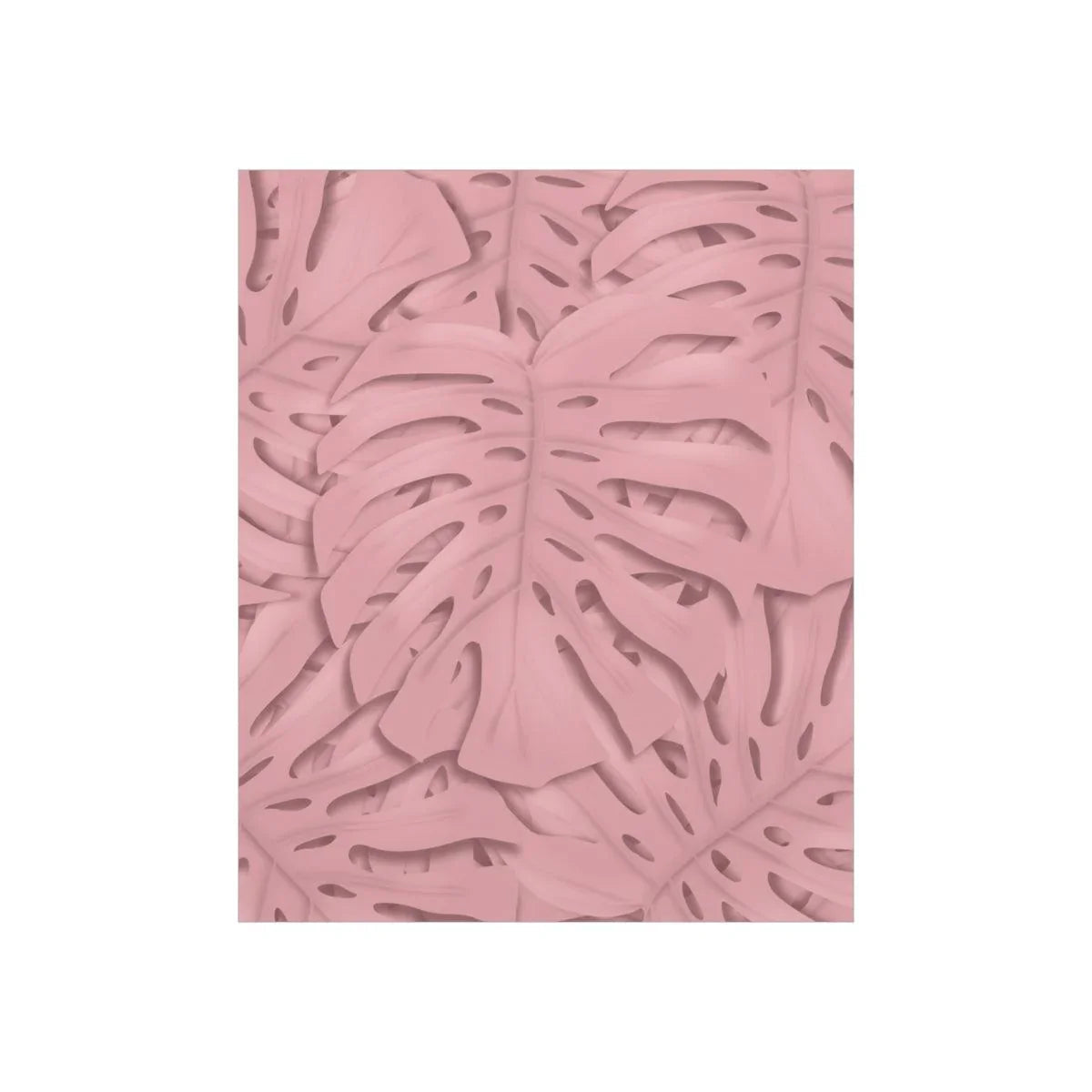 Soft Pink Monstera Botanical Print – Unframed Wall Art