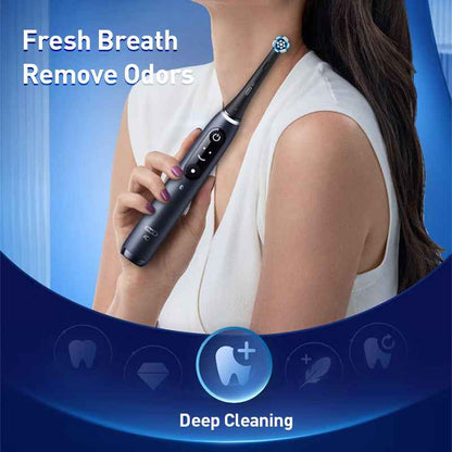 Oral-B iO7 Smart Electric Toothbrush with 5 Cleaning Modes Magnetic Technology App Connected Handle with Brush Head Travel Case