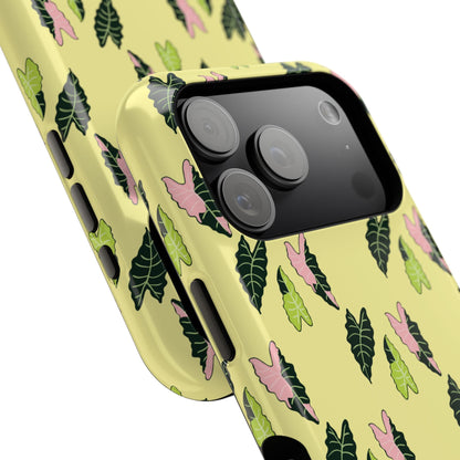 Alocasia Pattern Phone Case – Dual Layer Protective Cover