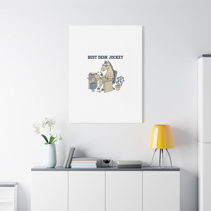 Best Desk Jockey Canvas, Workhorse Office Art | Corporate Burnout Parody