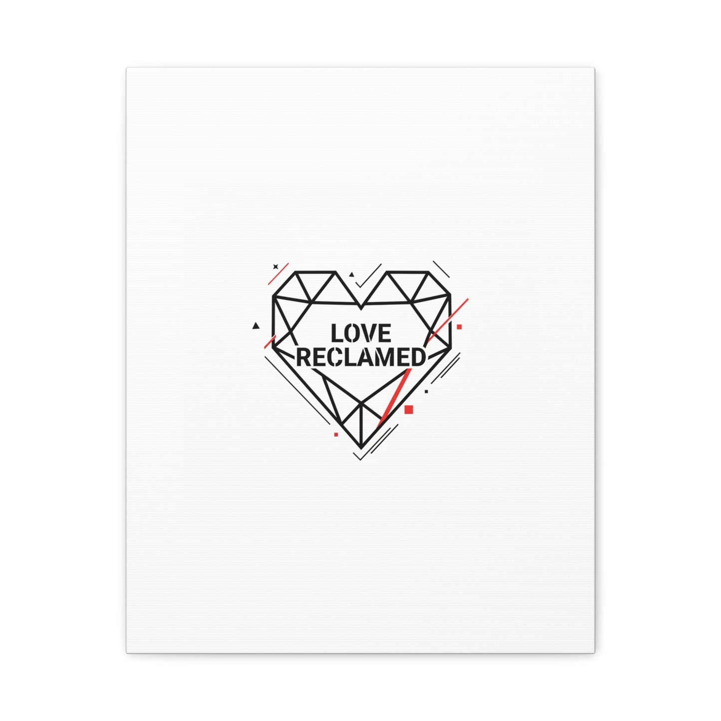 Love Reclaimed Canvas | modern heart design, minimalist love icon