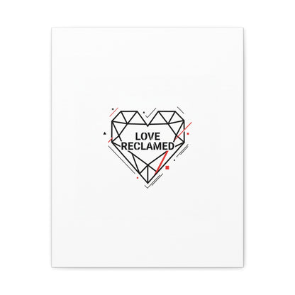 Love Reclaimed Canvas | modern heart design, minimalist love icon