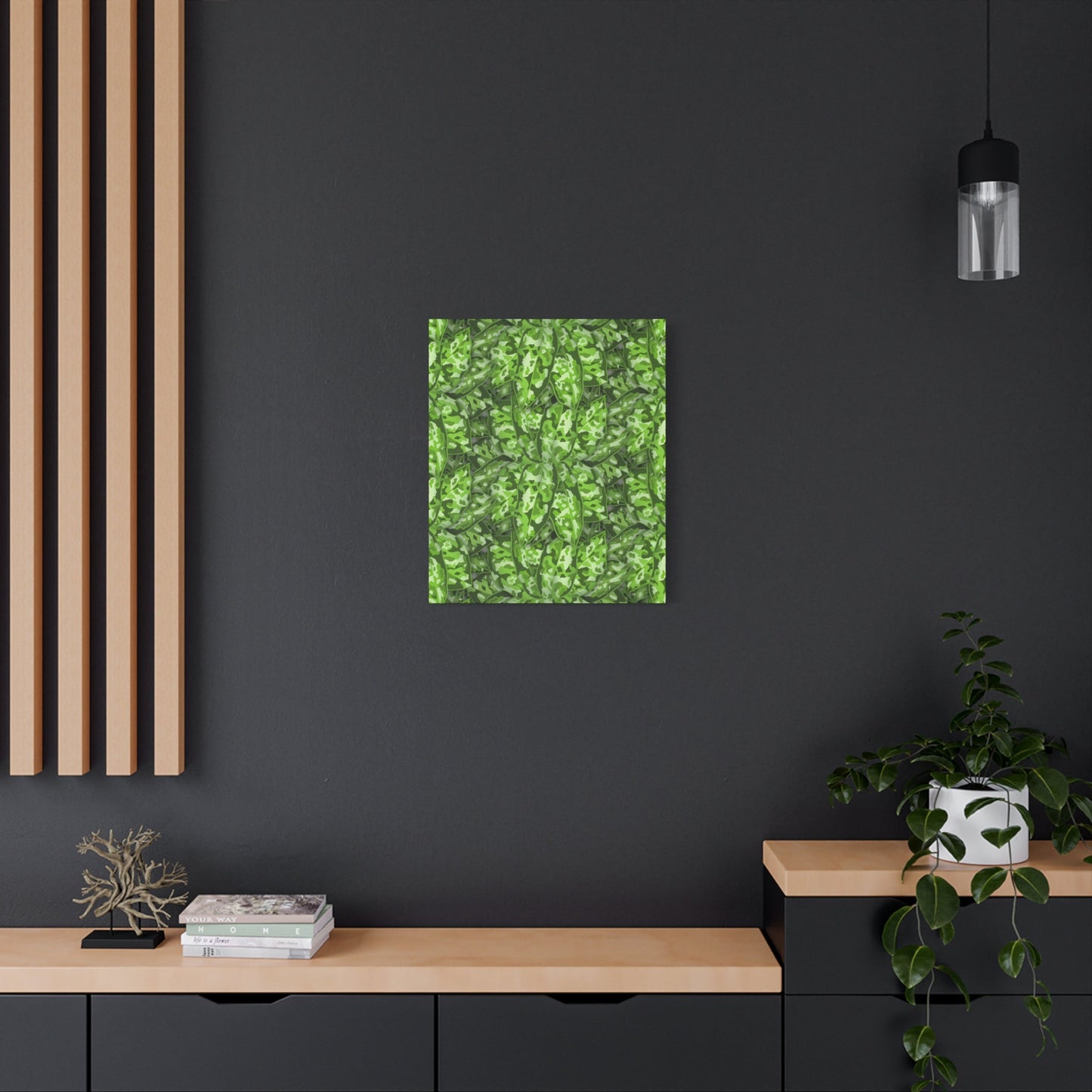 Aglaonema Pictum Canvas Print – Botanical Wall Art