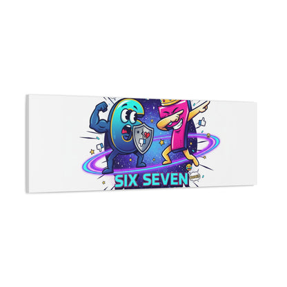 Six Seven Meme War Canvas | Legendary Internet Battle Art, Viral Culture Wall Decor