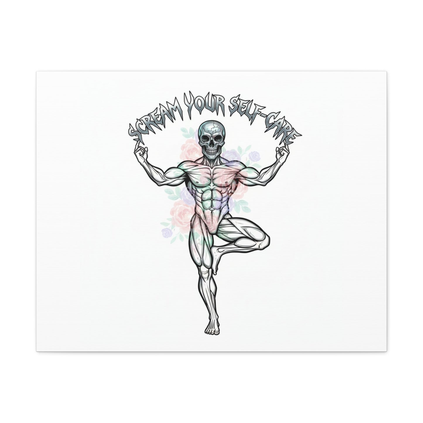Scream Your Self-Care Canvas | Heavy Metal Wellness, Gothic Wellness Quote