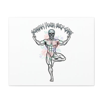 Scream Your Self-Care Canvas | Heavy Metal Wellness, Gothic Wellness Quote
