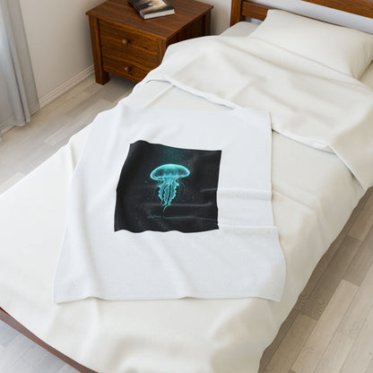 Bioluminescent Jellyfish Blanket | Neon Deep Sea Aesthetic