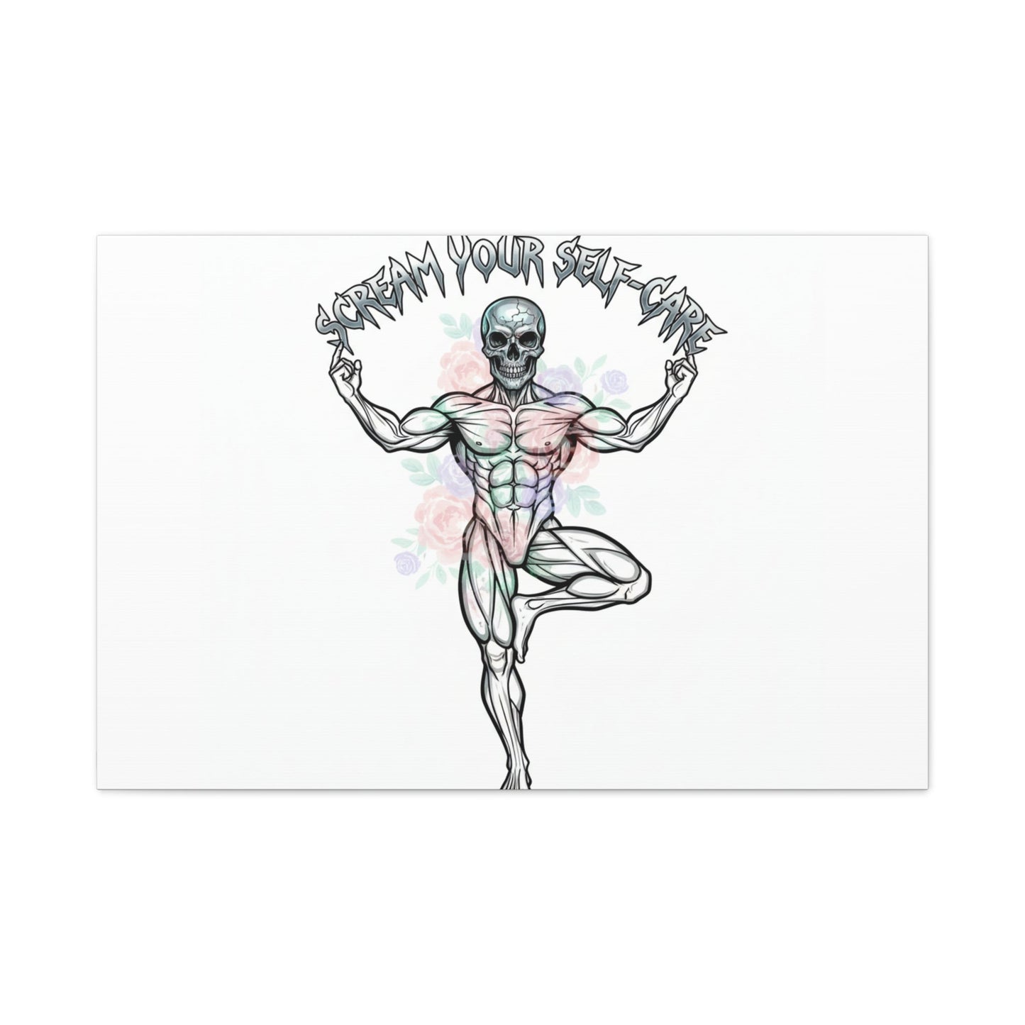 Scream Your Self-Care Canvas | Heavy Metal Wellness, Gothic Wellness Quote