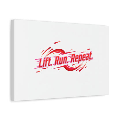 Lift Run Repeat Canvas | Fitness Wall Art, Gym Motivation