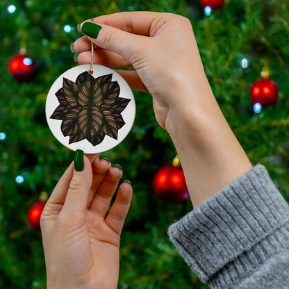 Calathea Pinstripe Ceramic Ornament