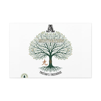 Handwritten Doodle Tree Canvas | Matte Stretched Wall Art
