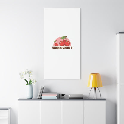 Six Severn Cherry Retro Graphic Canvas | kawaii fruit print, vintage cherry design