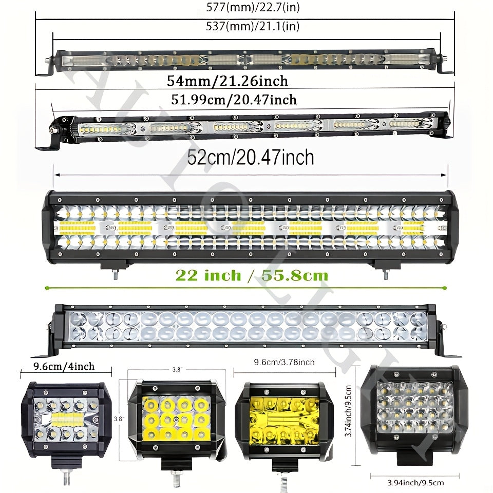Pro-Series LED Off-Road Light Bar & Work Light Pods | 4" - 21" Weatherproof Lighting Kits
