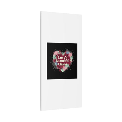 Love's Beautiful Chaos Canvas Print | Soft Grunge Hearts, Distressed Heart Art