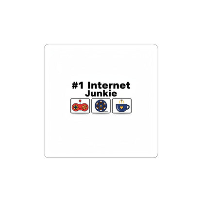 #1 Internet Junkie Kiss-Cut Stickers | Top-List Ranking, List Lover Decal