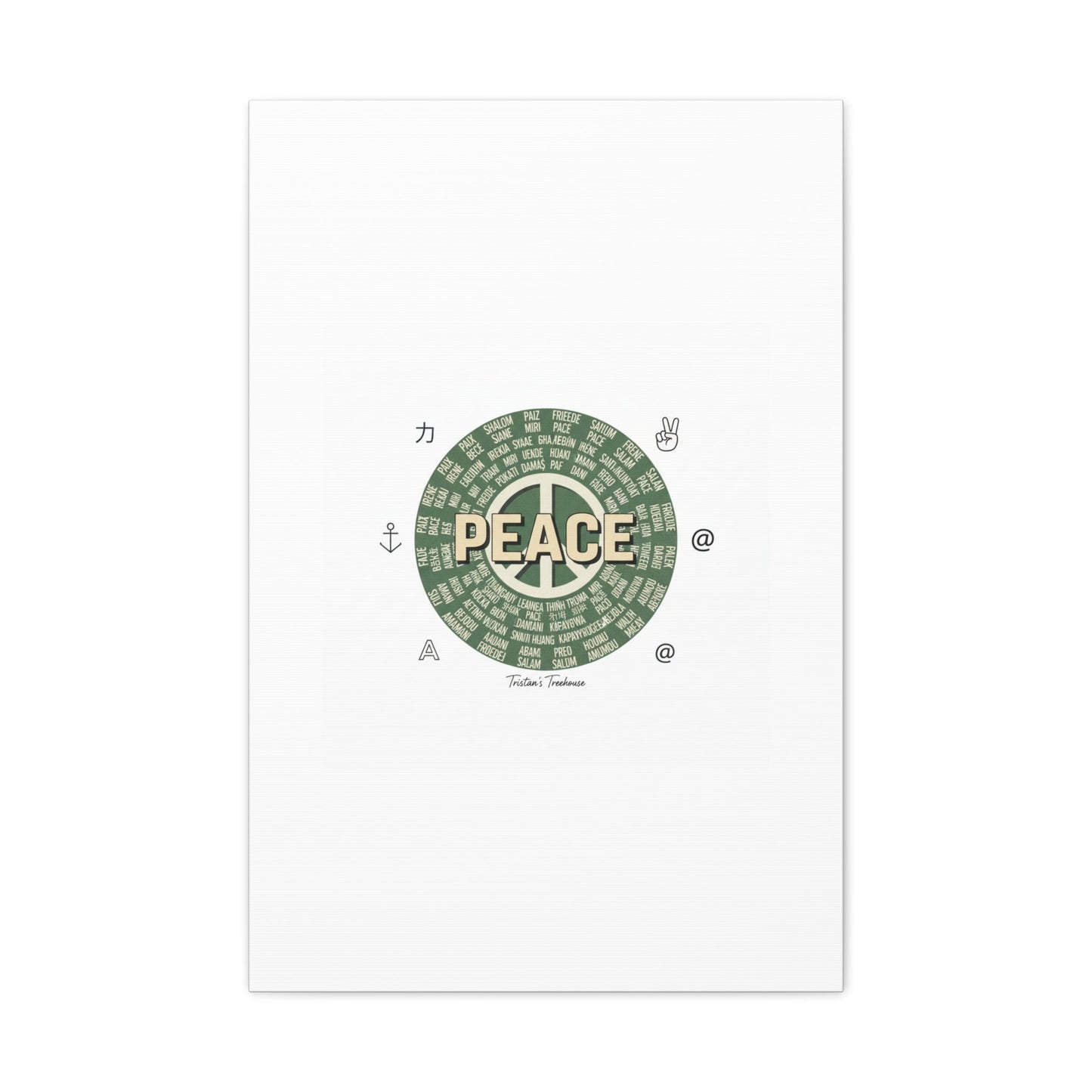 Peace doodle canvas | hand drawn sketch aesthetic, handwritten message
