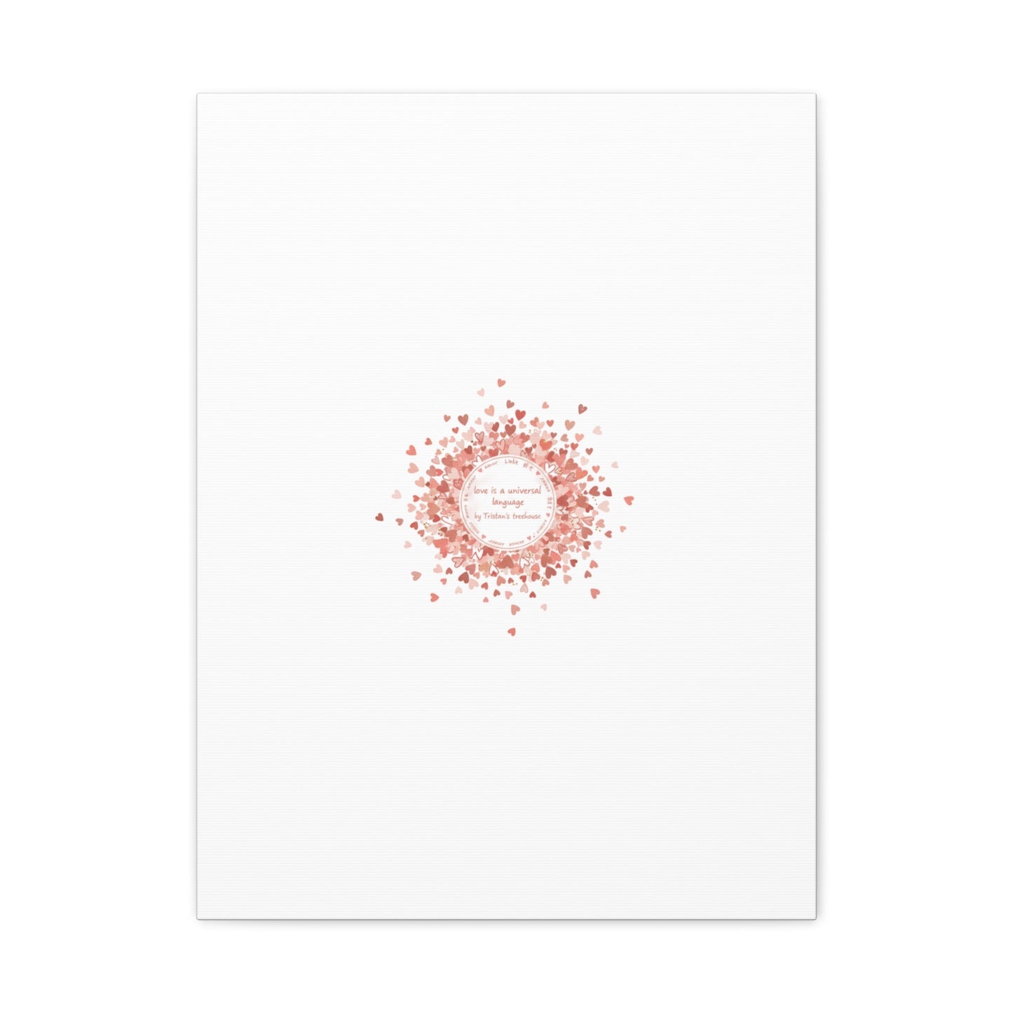 Tiny Heart Confetti Canvas | Matte Stretched Wall Art