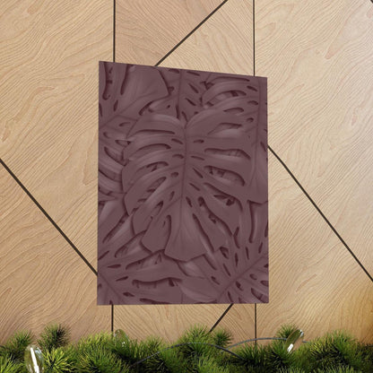 Merlot Monstera Botanical Print – Unframed Wall Art
