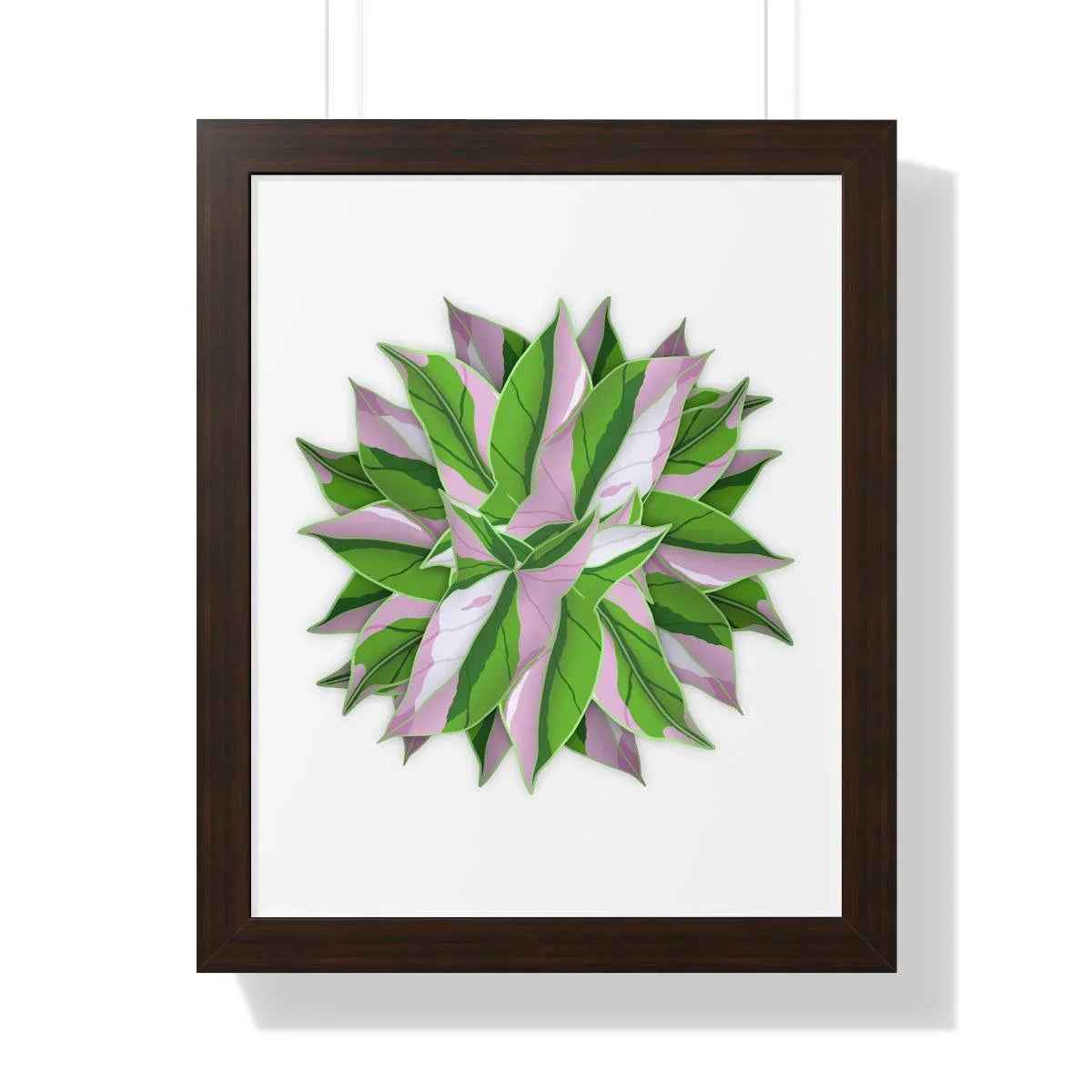 Syngonium Tricolor Pattern Framed Print – Botanical Wall Art