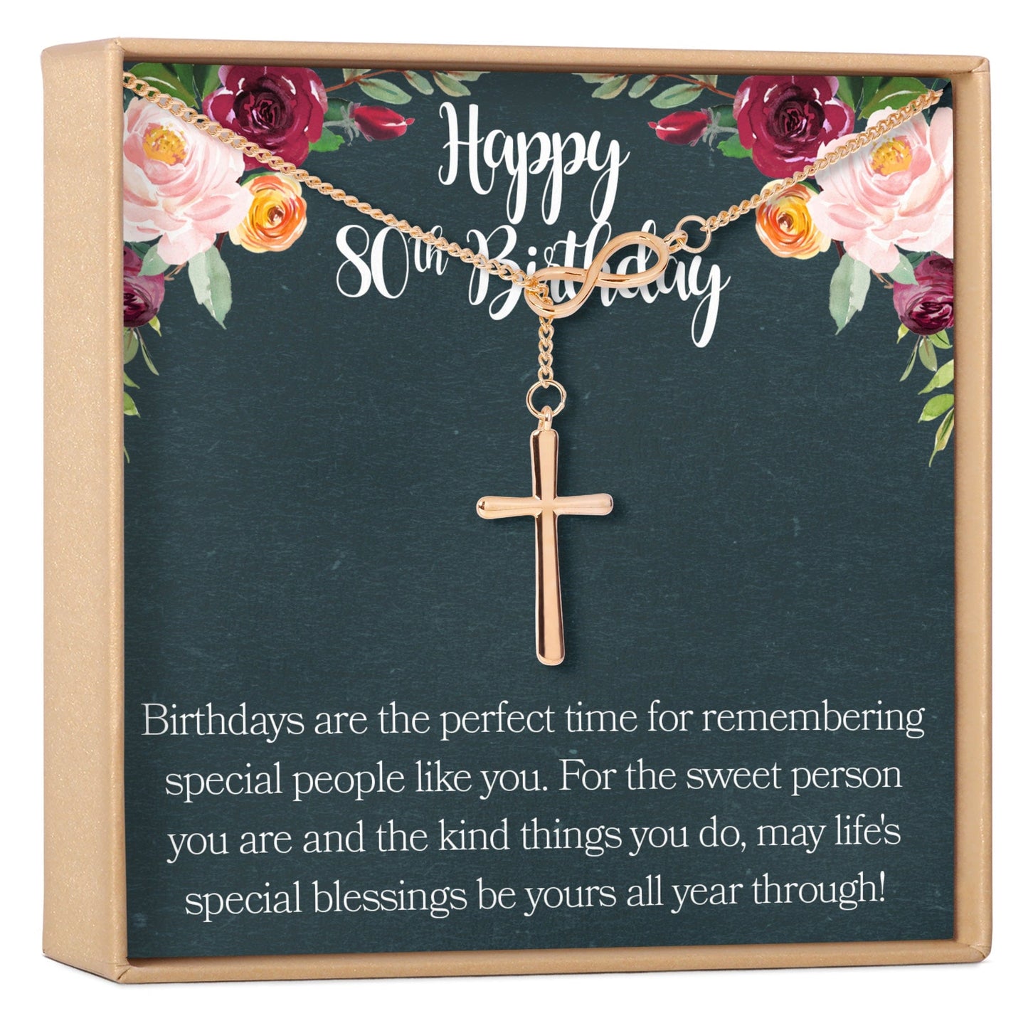 80th Birthday Necklace, Multiple Styles