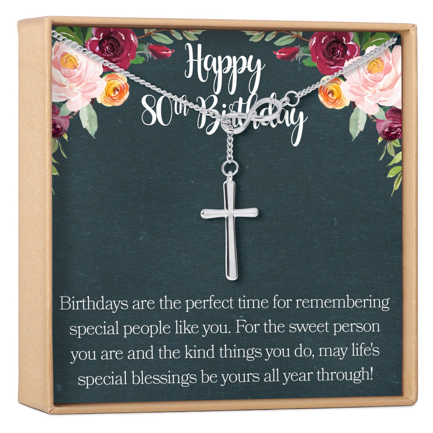 80th Birthday Necklace, Multiple Styles