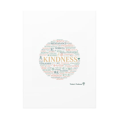 Kindness Word Cloud Canvas | Fresh Start Minimalist Wall Art
