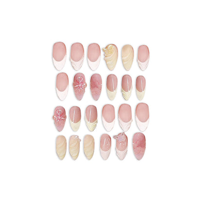 Hot Selling Leopard Nail Art Handmade Almond Short
