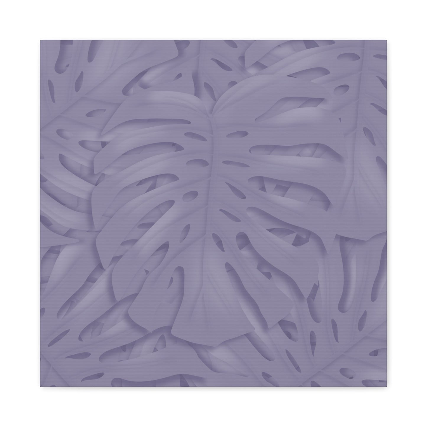 Violet Monstera Canvas Print – Botanical Wall Art