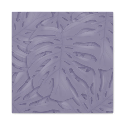 Violet Monstera Canvas Print – Botanical Wall Art