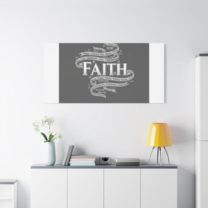 handwritten faith ribbon Canvas | sketch aesthetic, doodle design
