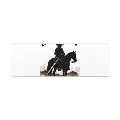 No Mercy Cowboy Skull Canvas | western skull art, gothic Americana