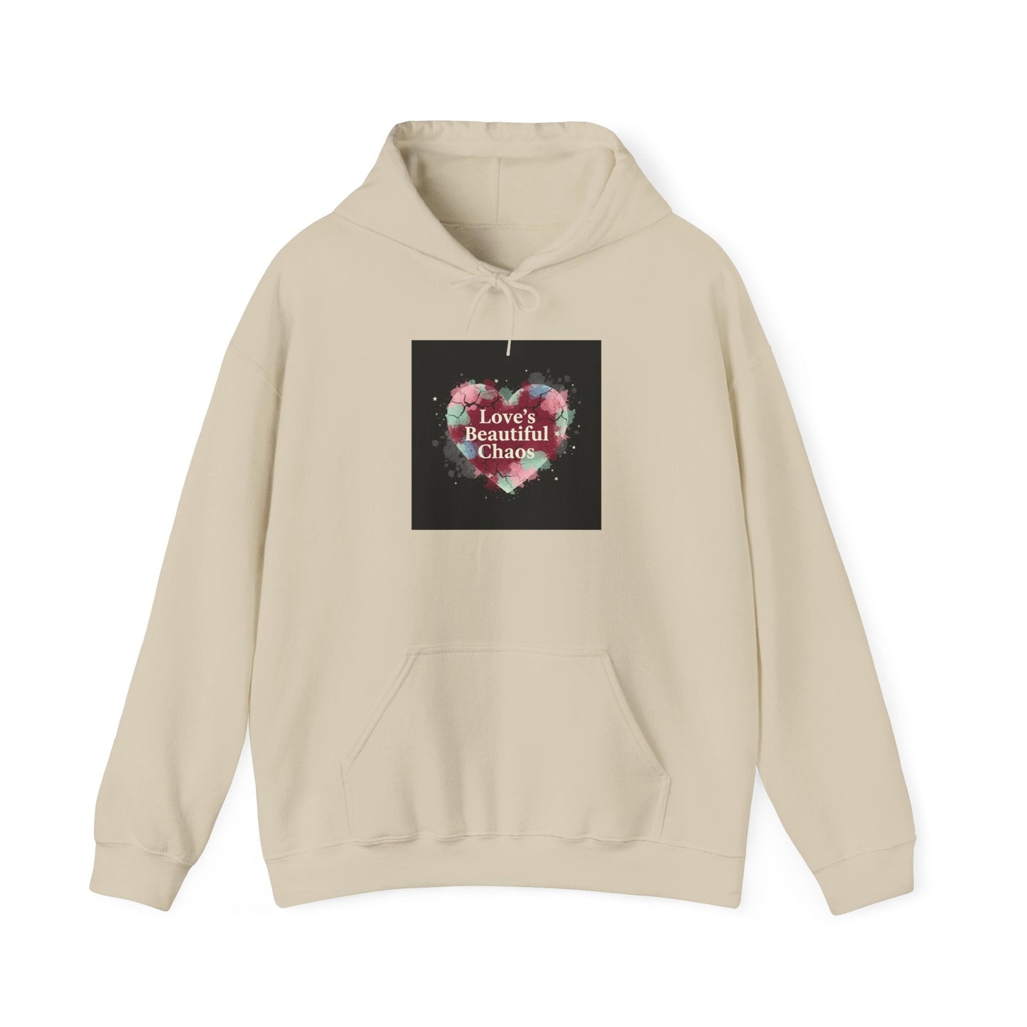 Distressed Heart Collage Hoodie | Soft Grunge Hearts, punk heart design