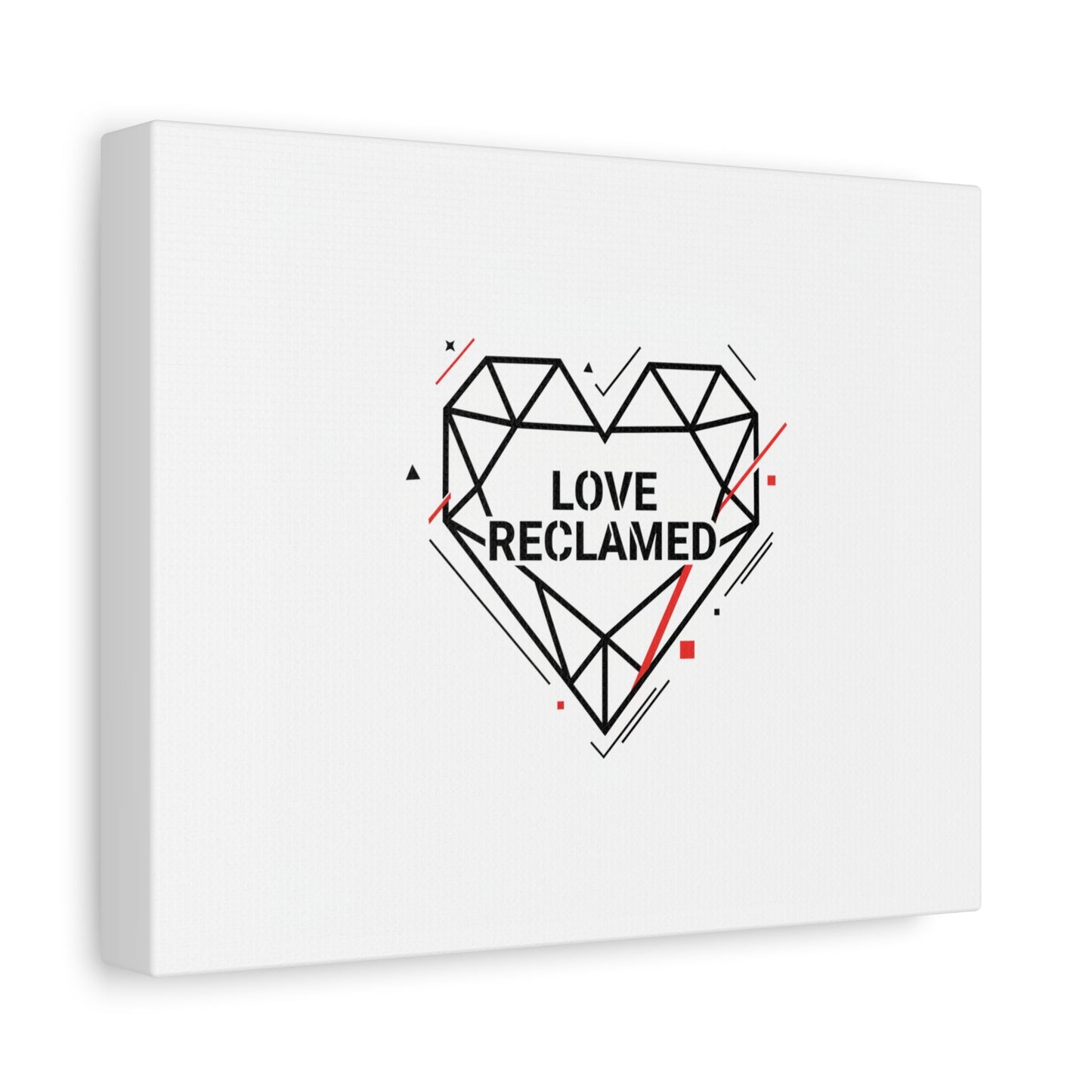 Love Reclaimed Canvas | modern heart design, minimalist love icon