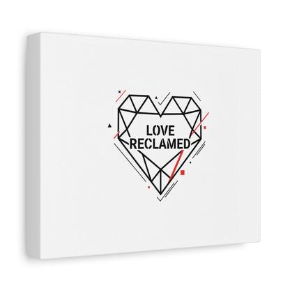 Love Reclaimed Canvas | modern heart design, minimalist love icon