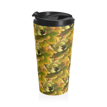 Noble Aeonium Succulent 15 oz Vacuum Insulated Stainless Steel Travel Tumbler