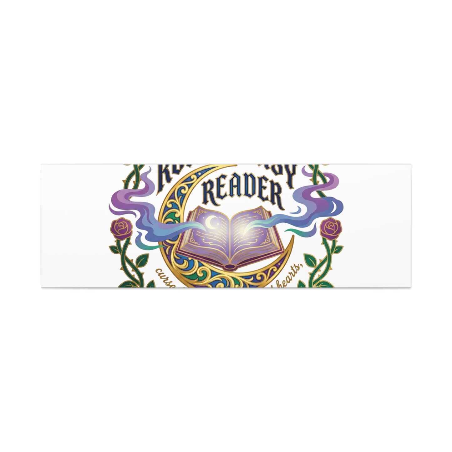 Romantasy Reader Canvas Print | enchanted bookish celestial gothic