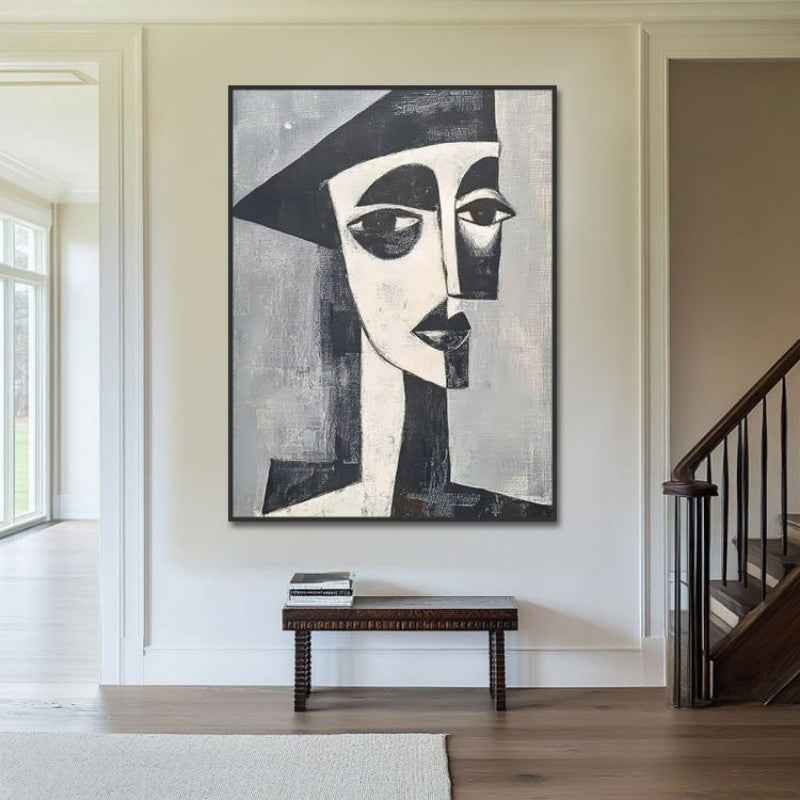 Picasso Retro Portraito Hand-Painted Oil Painting Modern Art  Picture Home Living Room Bedroom Bathroom Canvas Wall Art Decor
