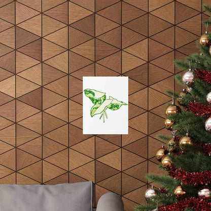 Marble Syngonium Botanical Print – Unframed Wall Art