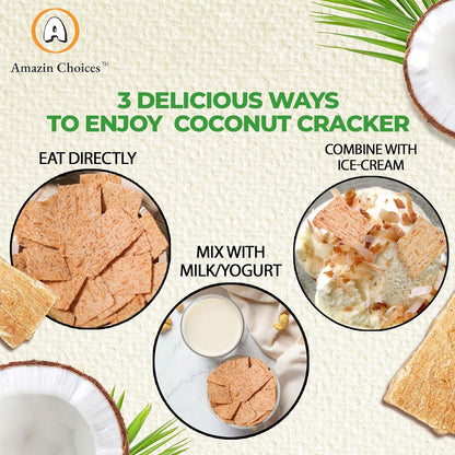 Amazin Choices Premium Coconut Crackers, 2.11 oz. Pack of 4