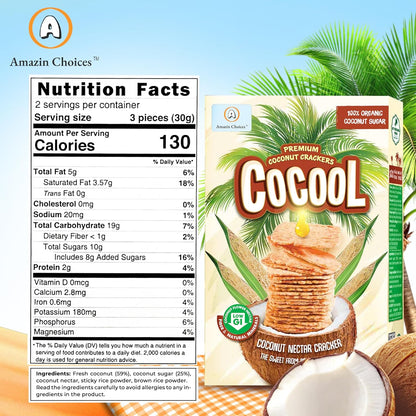 Amazin Choices Premium Coconut Crackers, 4.2 oz.