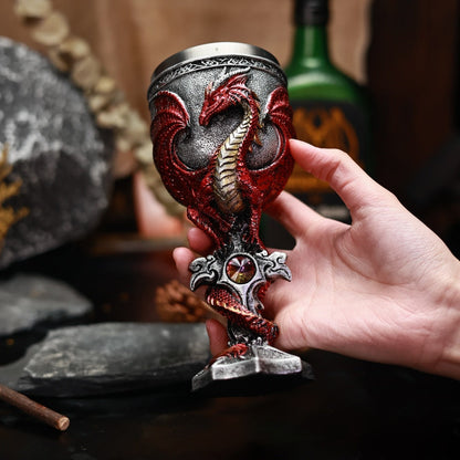 Retro Cross Flying Dragon Goblet