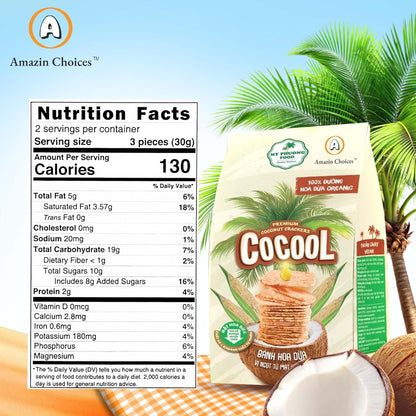Amazin Choices Premium Coconut Crackers, 2.11 oz. Pack of 4