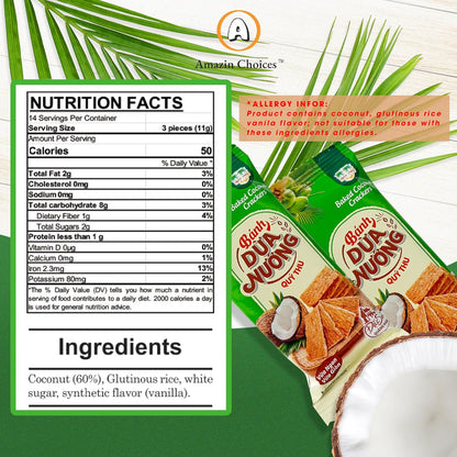 Amazin Choices COCO Crunch Coconut Crackers, 6.7 oz/Pack, Pack of 3
