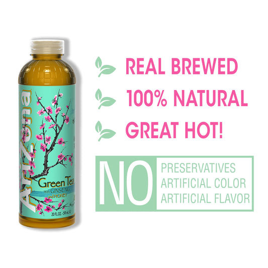 AriZona Green Tea with Ginseng and Honey, 20 Fl Oz