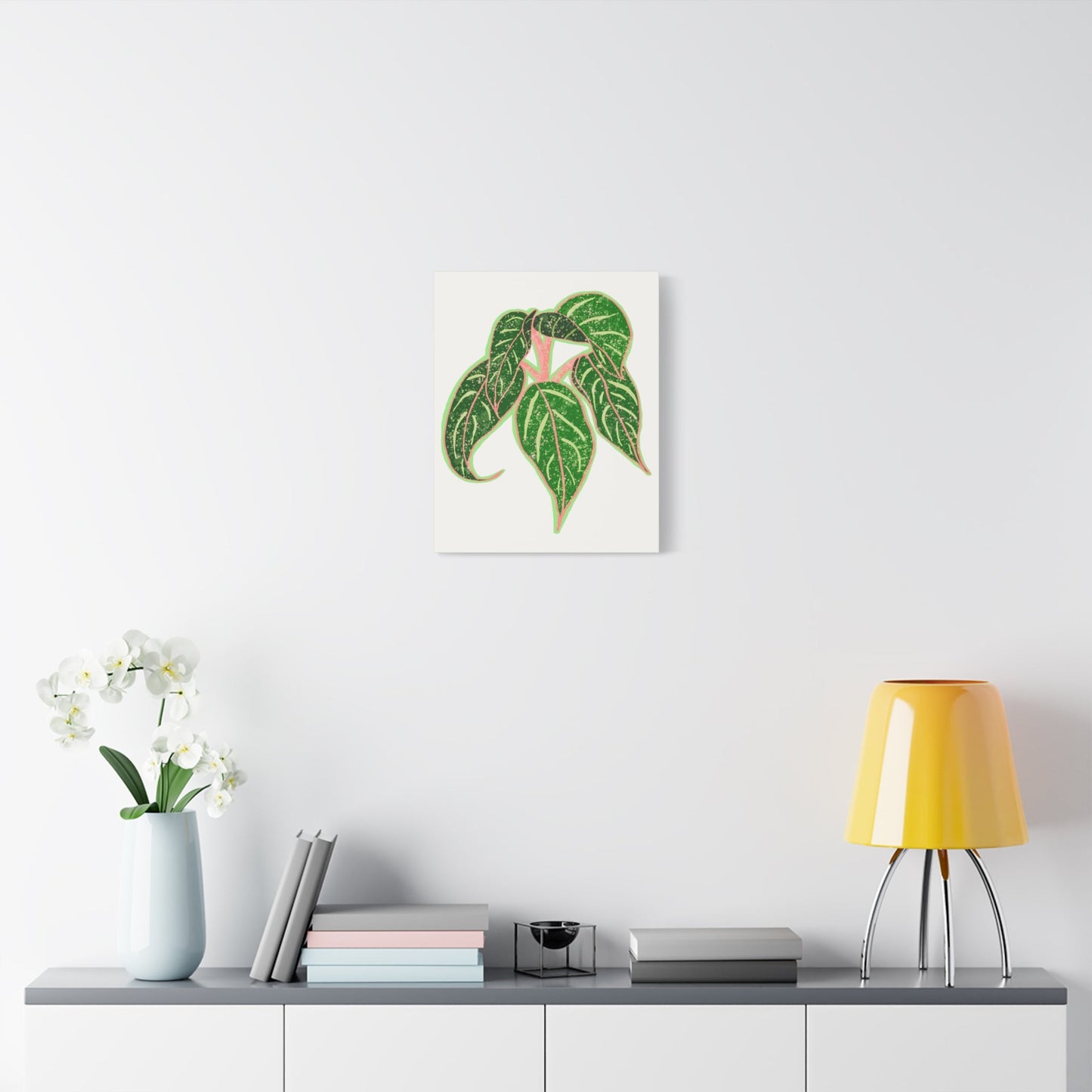 Aglaonema Sparkling Sarah Canvas Print – Botanical Wall Art