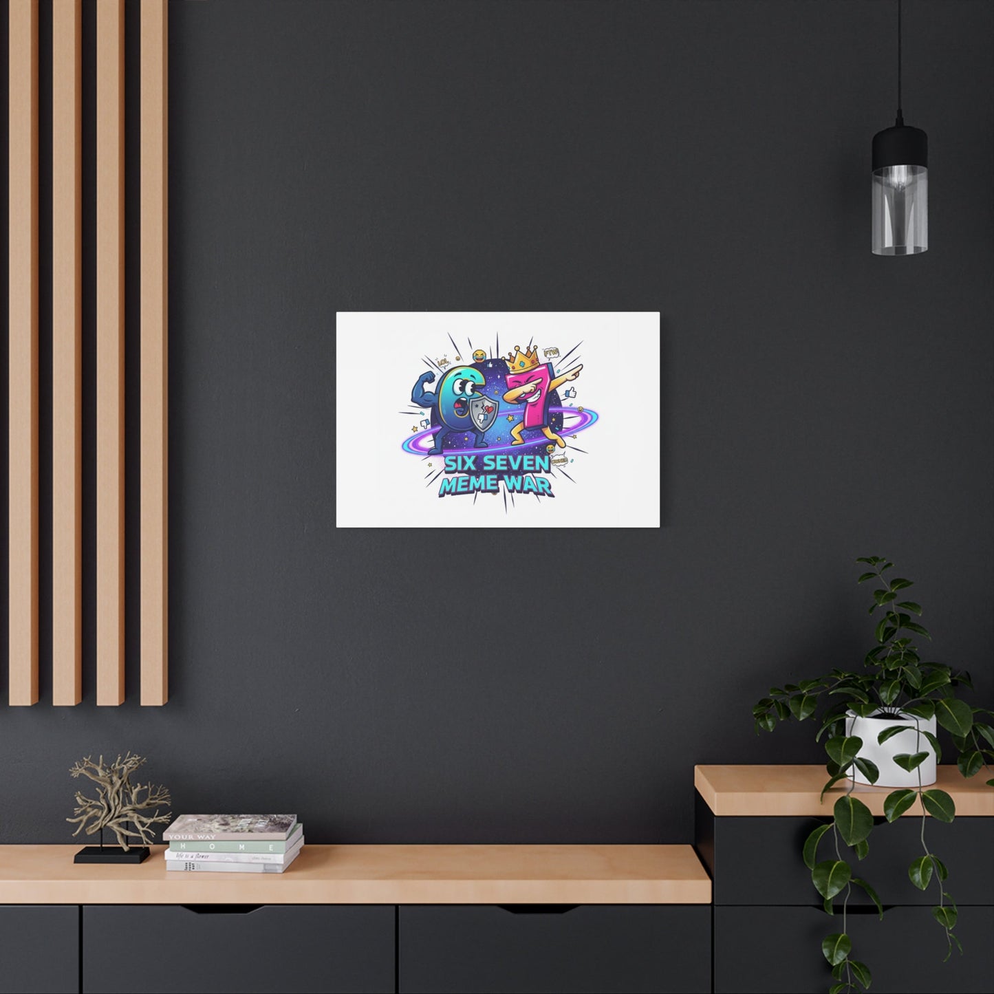 Six Seven Meme War Canvas | Legendary Internet Battle Art, Viral Culture Wall Decor